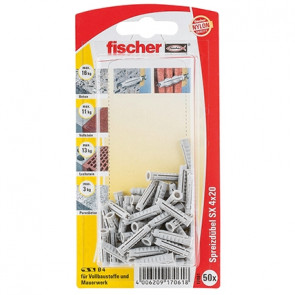 fischer Dübel SX 4x20 K (50), 5 Stück