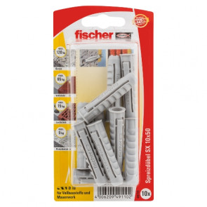 fischer Dübel SX 10x50 K (10), 5 Stück