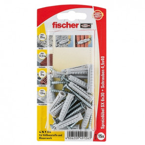 fischer Dübel SX 6x30 S K (15), 5 Stück