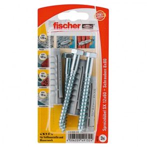 fischer Dübel SX 12x60 S K (3), 5 Stück