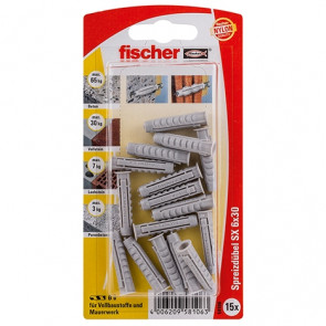 fischer Dübel SX 6x30 KP K (15), 5 Stück