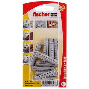 fischer Dübel SX 8x40 KP K (10), 5 Stück