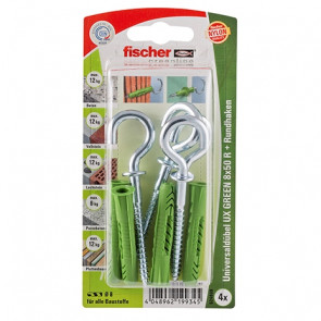 fischer Universaldübel UX GREEN 8x50 R RH K (4), 5 Stück