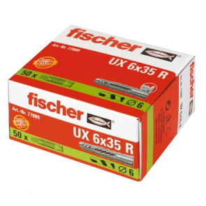 fischer Universaldübel UX 6x35 R (50), 50 Stück